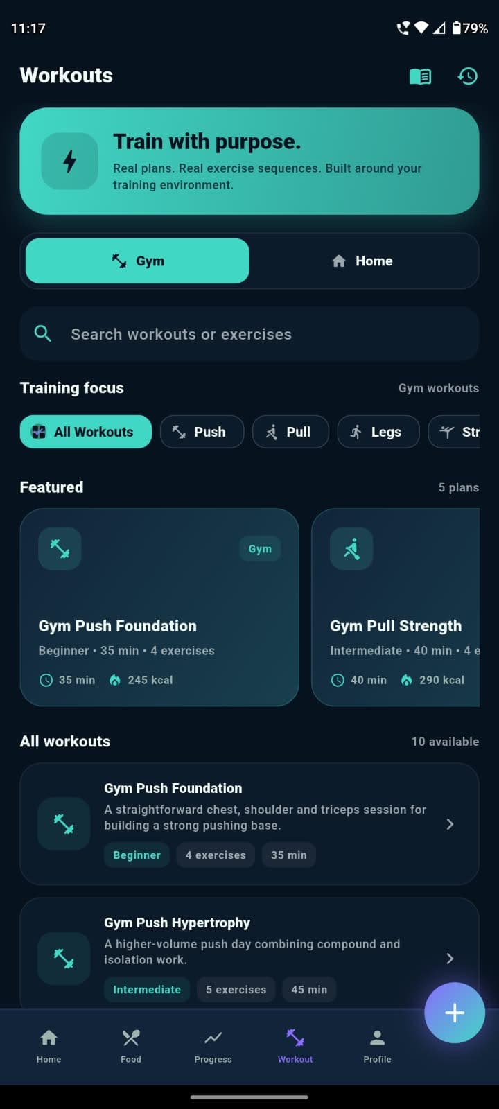 GrowFit workouts